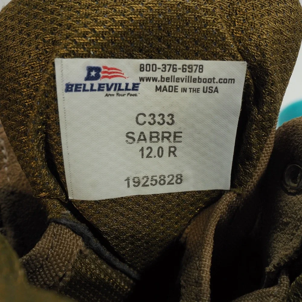 Belleville Boots Men 12 Coyote C333 Sabre Vibram Tactical Combat Military Hiking